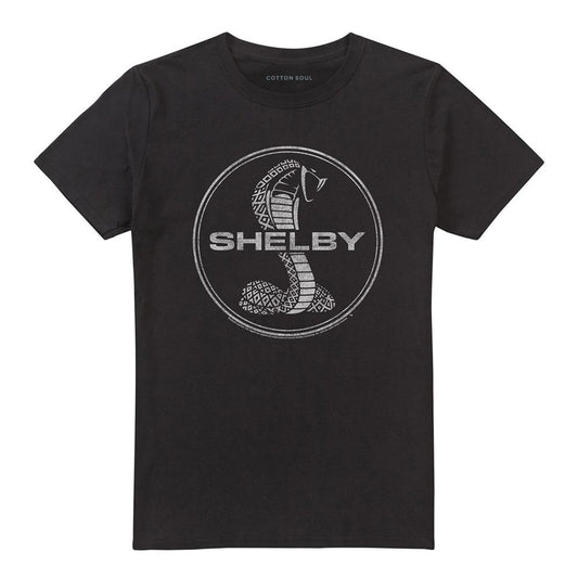 Black - Front - Carroll Shelby Unisex Adult One Color Cobra T-Shirt