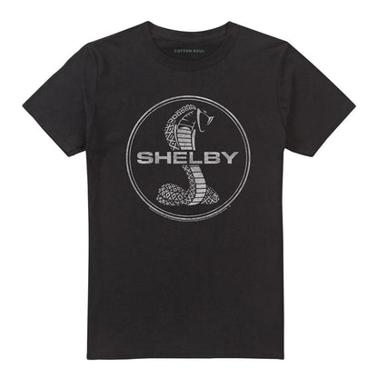 Black - Front - Carroll Shelby Unisex Adult One Color Cobra T-Shirt