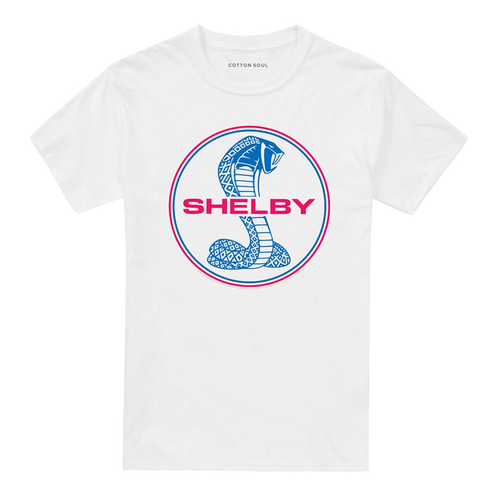 White - Front - Carroll Shelby Unisex Adult Circle Logo T-Shirt