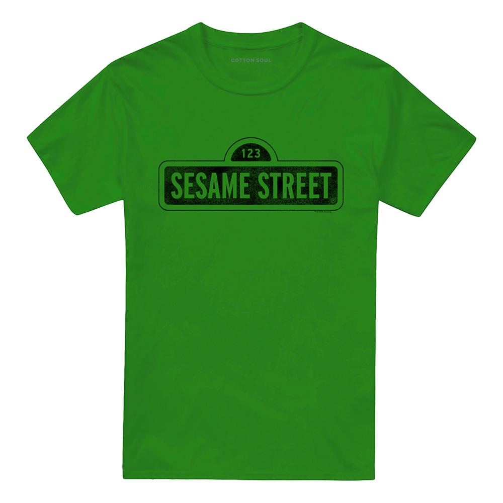 Kelly Green - Front - Sesame Street Unisex Adult One Color Dark T-Shirt
