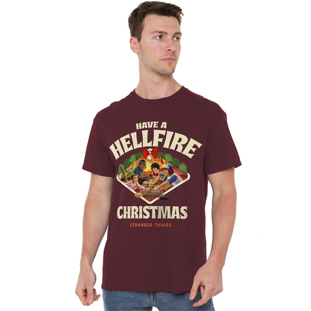 Burgundy - Lifestyle - Stranger Things Unisex Adult Have A Hellfire Game Board Christmas T-Shirt