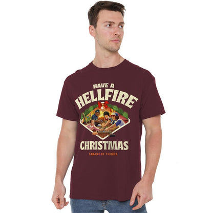 Burgundy - Lifestyle - Stranger Things Unisex Adult Have A Hellfire Game Board Christmas T-Shirt