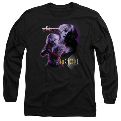 Black - Front - Farscape Unisex Adult Chiana Long-Sleeved T-Shirt