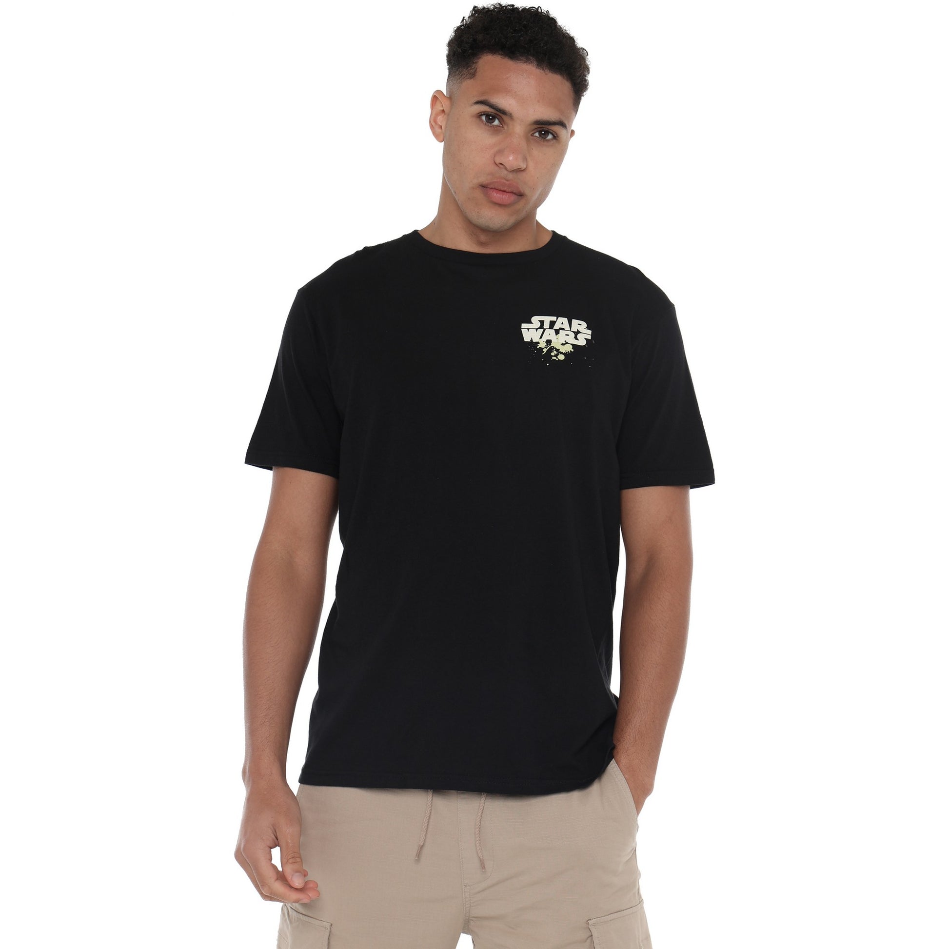 Black - Side - Star Wars Mens Streetwise Yoda T-Shirt