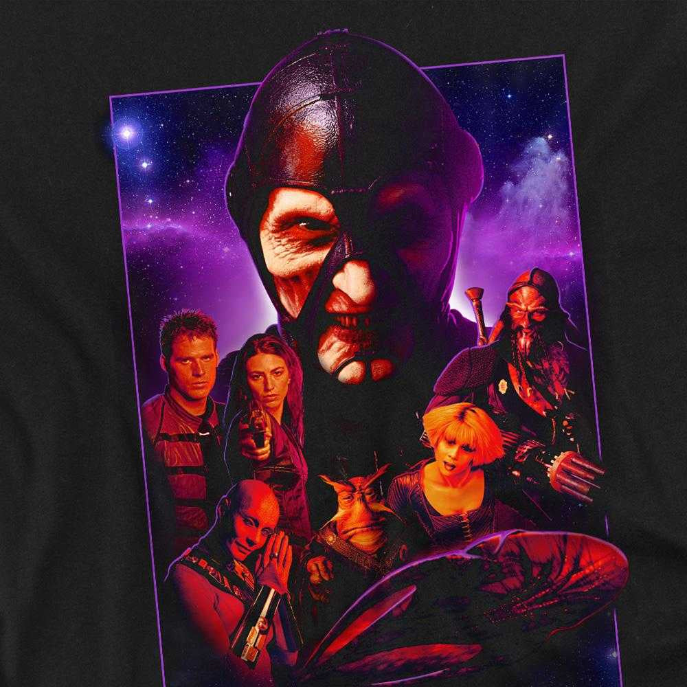 Black - Side - Farscape Unisex Adult 20 Years Collage Long-Sleeved T-Shirt