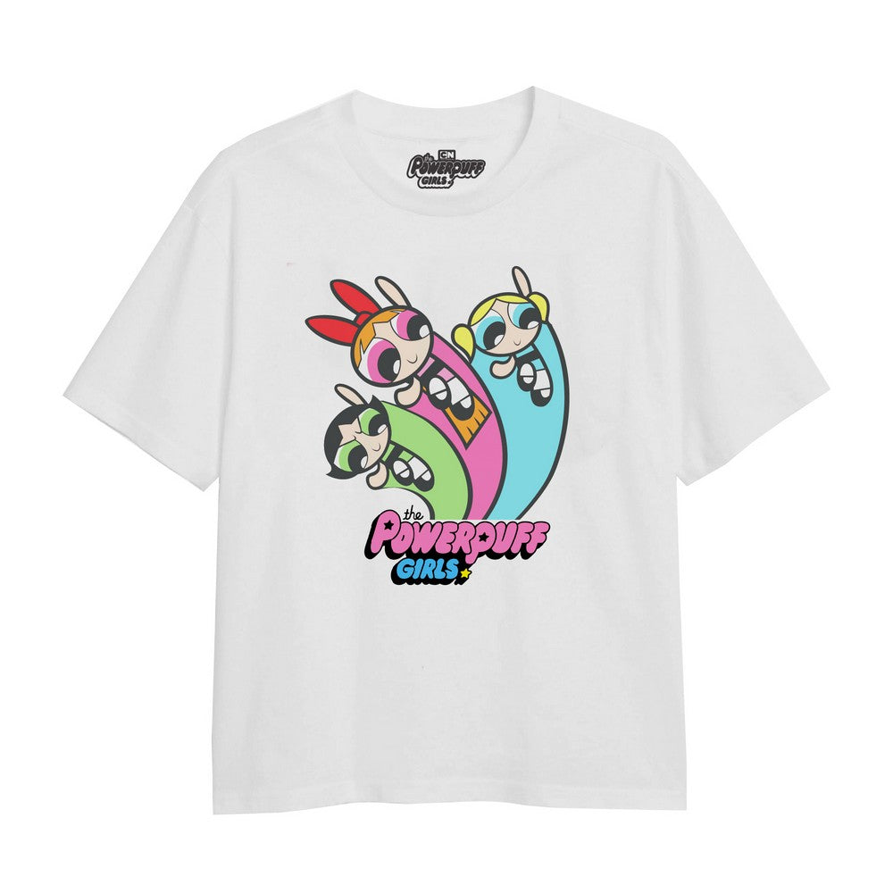 White - Front - The Powerpuff Girls Girls Rainbow Blast T-Shirt