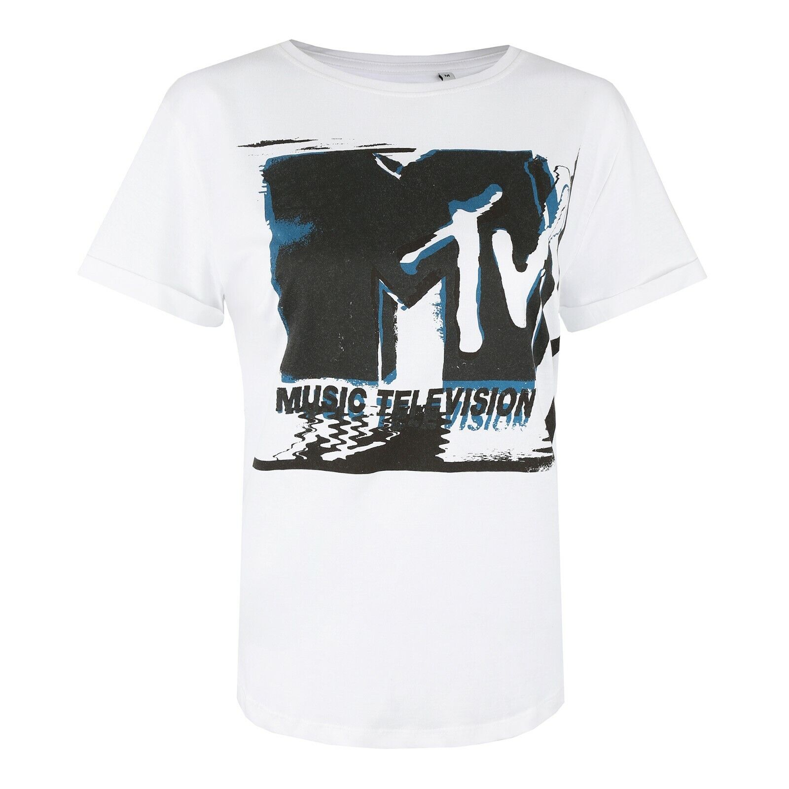 White - Front - MTV Womens-Ladies Glitch T-Shirt