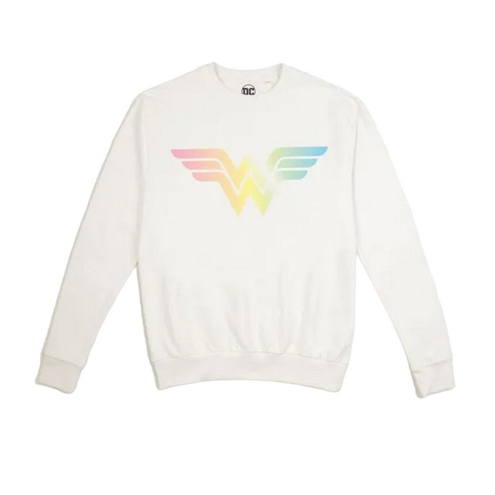 Stone - Front - Wonder Woman Womens-Ladies Gradient Logo Sweatshirt