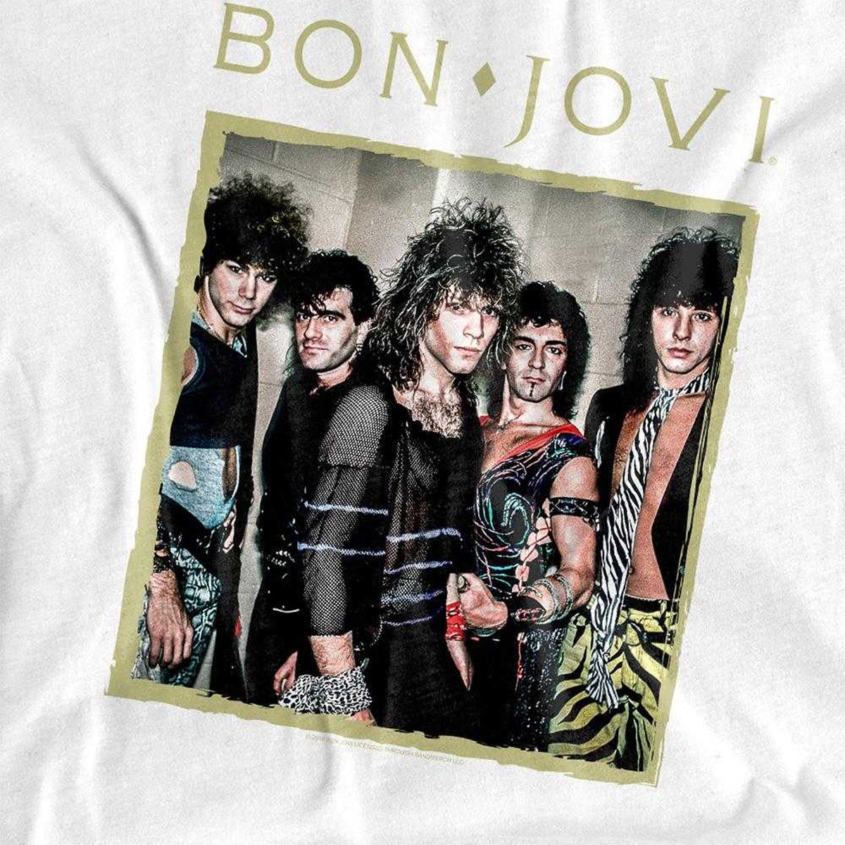 White - Back - Bon Jovi Unisex Adult Framed Long-Sleeved T-Shirt