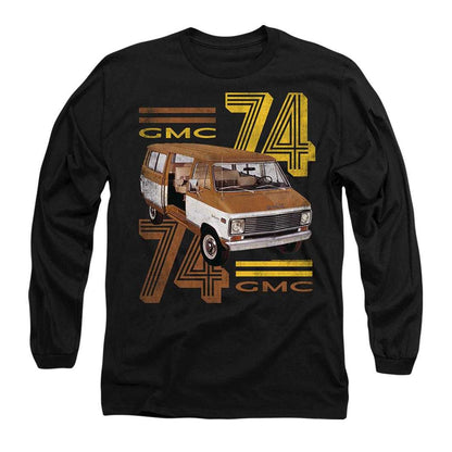 Black - Front - GMC Unisex Adult 74 Long-Sleeved T-Shirt