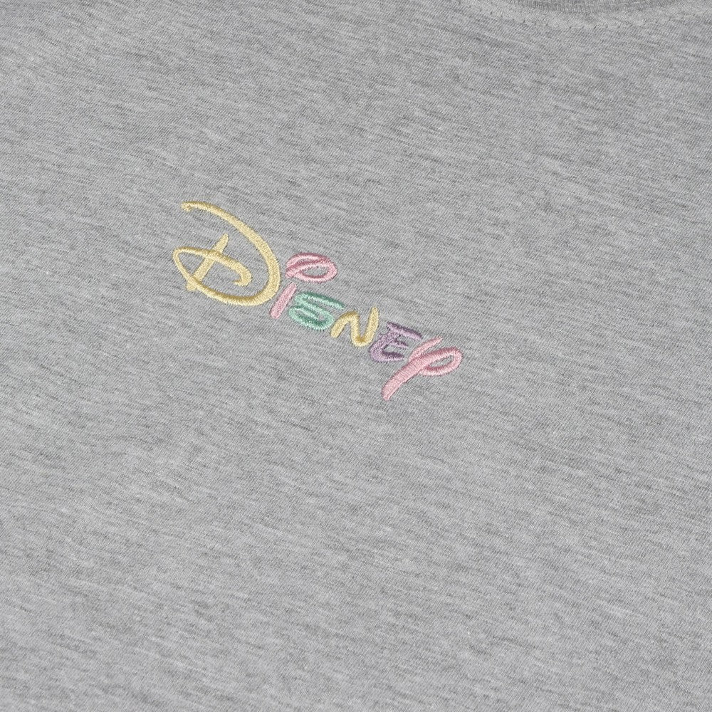 Sports Grey - Side - Disney Girls Rainbow Logo Marl T-Shirt