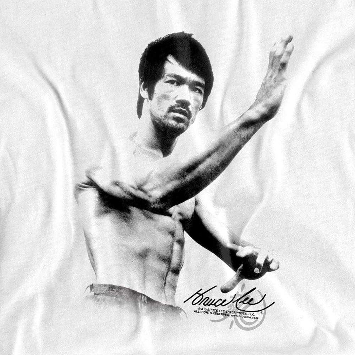 White - Side - Bruce Lee Unisex Adult Serenity Long-Sleeved T-Shirt