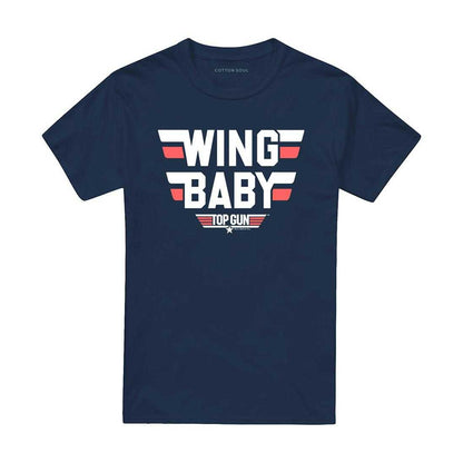 Navy - Front - Top Gun Unisex Adult Wing Baby T-Shirt