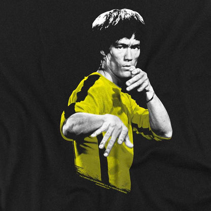 Black - Side - Bruce Lee Unisex Adult Suit Of Death Long-Sleeved T-Shirt
