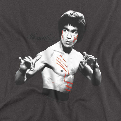 Charcoal - Side - Bruce Lee Unisex Adult Final Confrontation Long-Sleeved T-Shirt