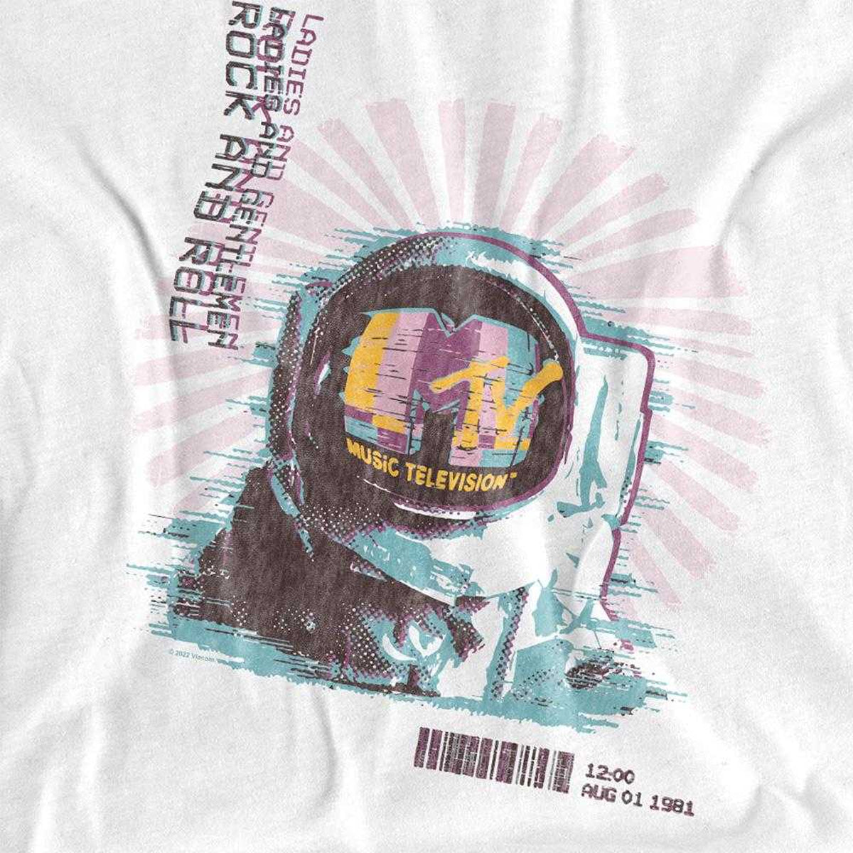White - Side - MTV Unisex Adult Ladies And Gentlemen Spaceman T-Shirt