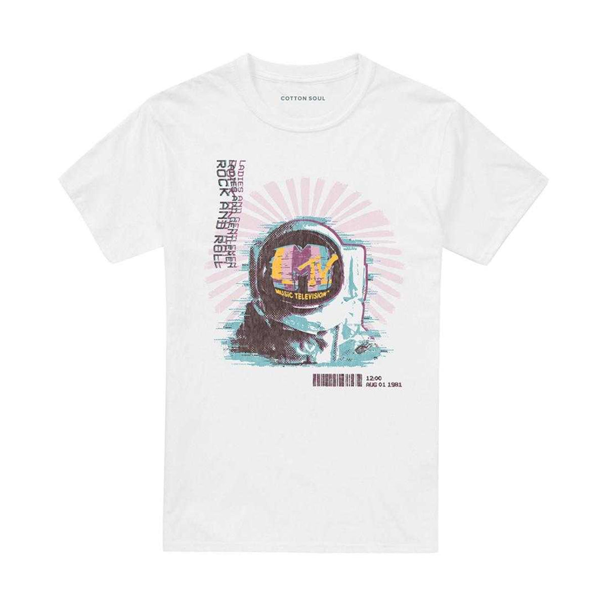 White - Front - MTV Unisex Adult Ladies And Gentlemen Spaceman T-Shirt