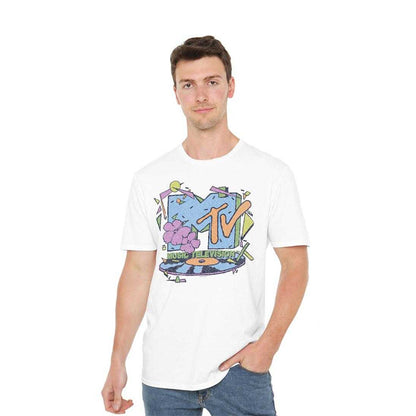 White - Lifestyle - MTV Unisex Adult Hibiscus Love T-Shirt
