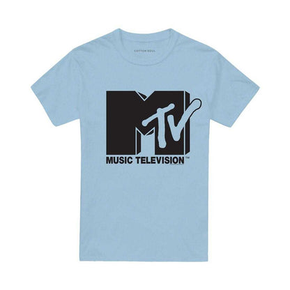 Light Blue - Front - MTV Unisex Adult Original Logo T-Shirt
