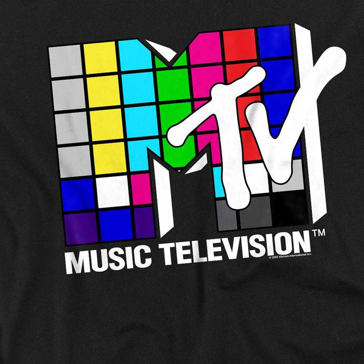 Black - Side - MTV Unisex Adult Rubik´s Cube Logo T-Shirt