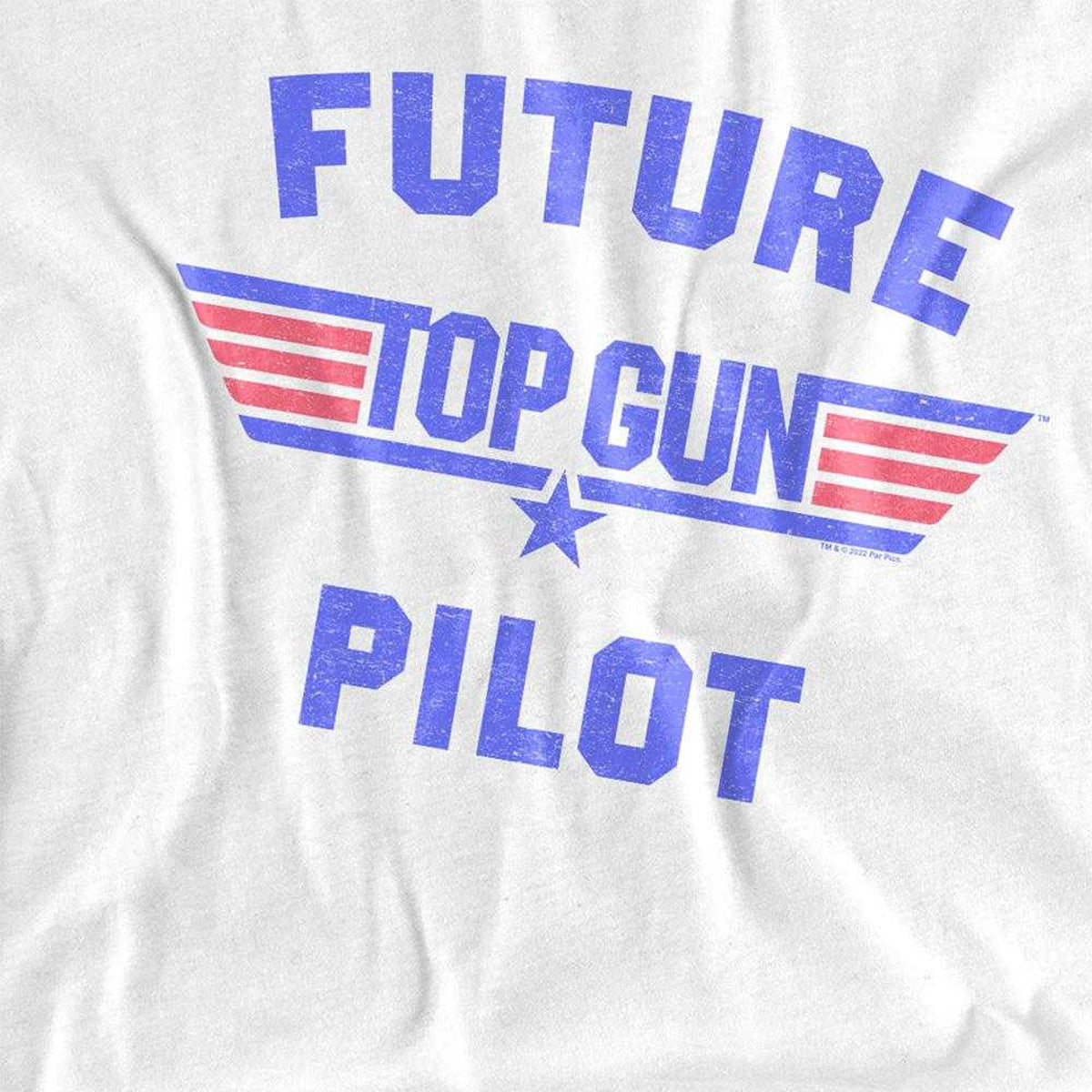 White - Side - Top Gun Unisex Adult Future Top Gun Pilot T-Shirt