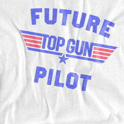 White - Side - Top Gun Unisex Adult Future Top Gun Pilot T-Shirt