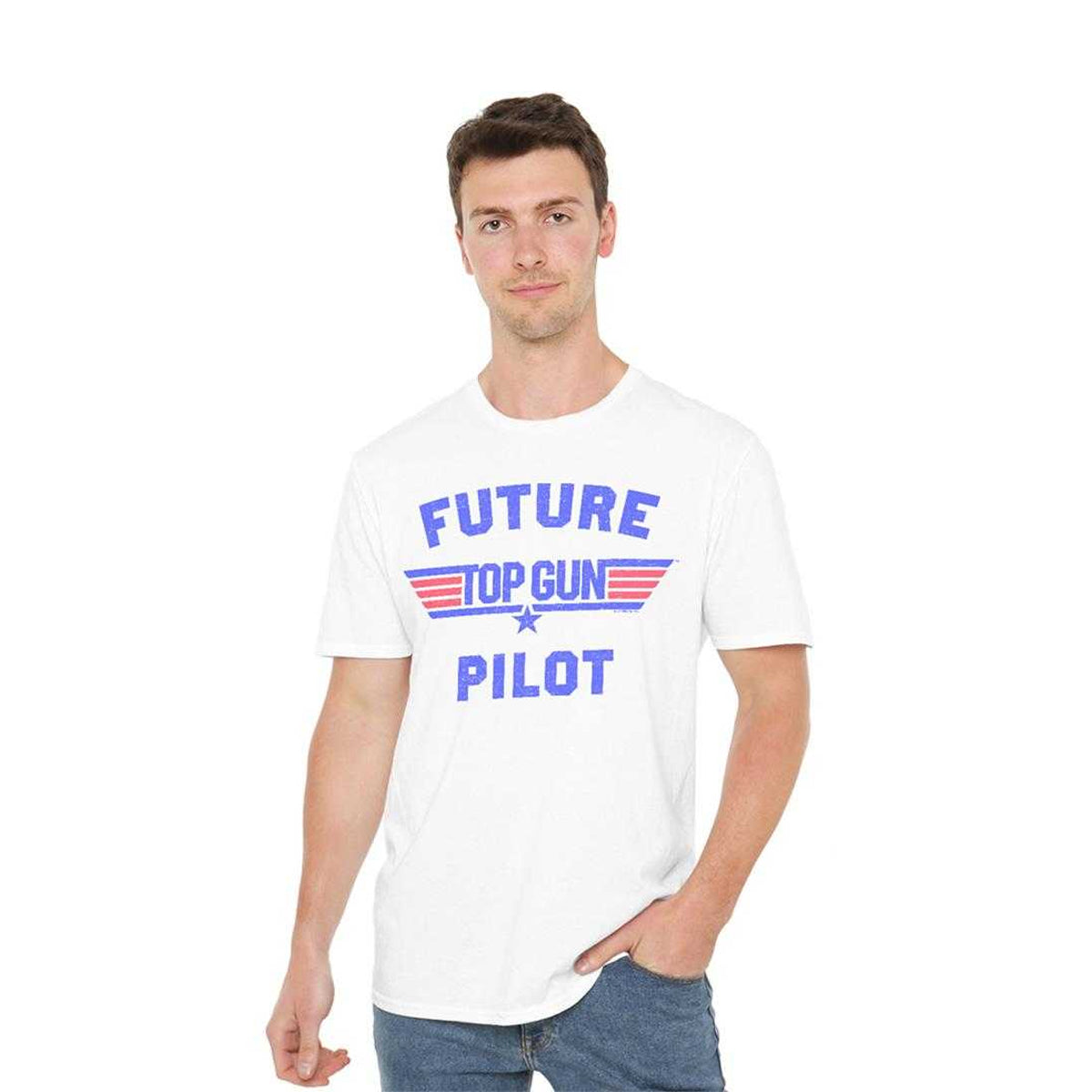 White - Lifestyle - Top Gun Unisex Adult Future Top Gun Pilot T-Shirt