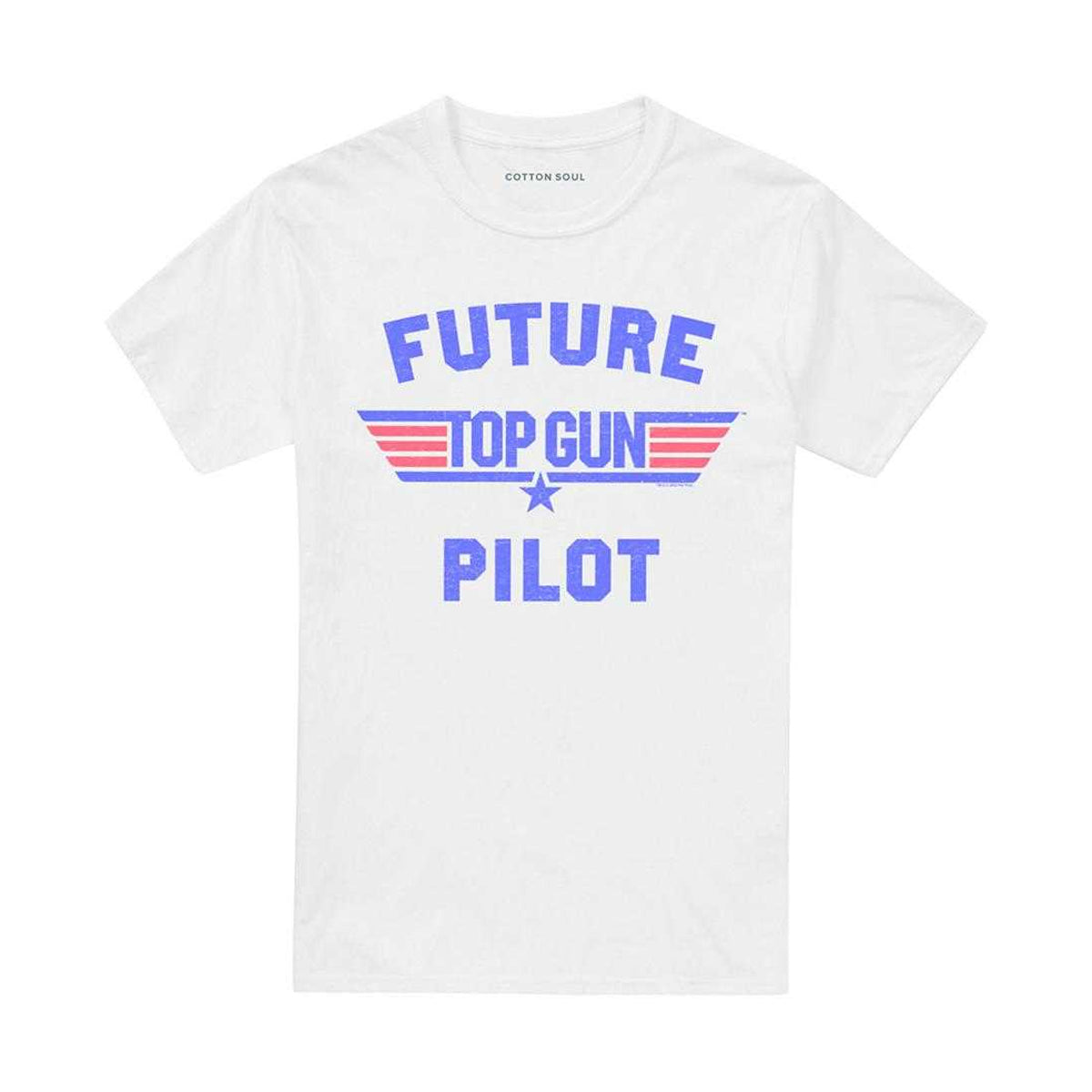 White - Front - Top Gun Unisex Adult Future Top Gun Pilot T-Shirt