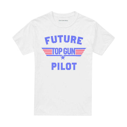 White - Front - Top Gun Unisex Adult Future Top Gun Pilot T-Shirt