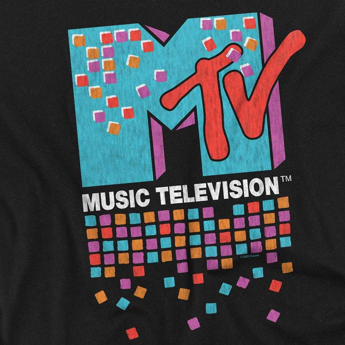 Black - Side - MTV Unisex Adult Color Chips T-Shirt