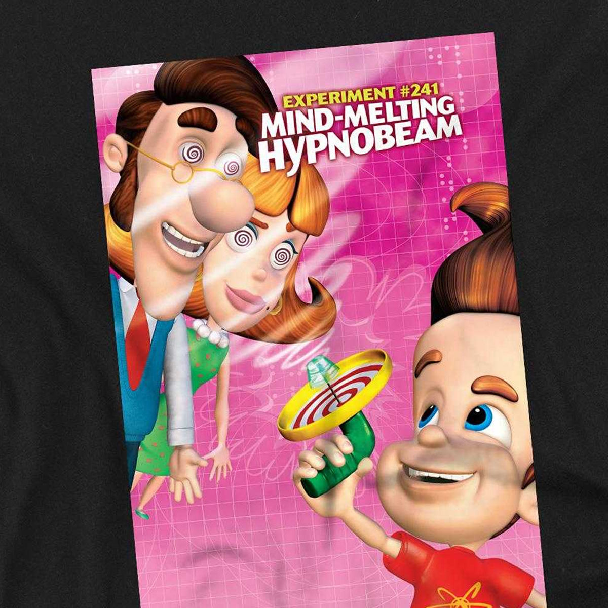 Black - Side - Jimmy Neutron Unisex Adult Mindmelting Hypnobeam T-Shirt