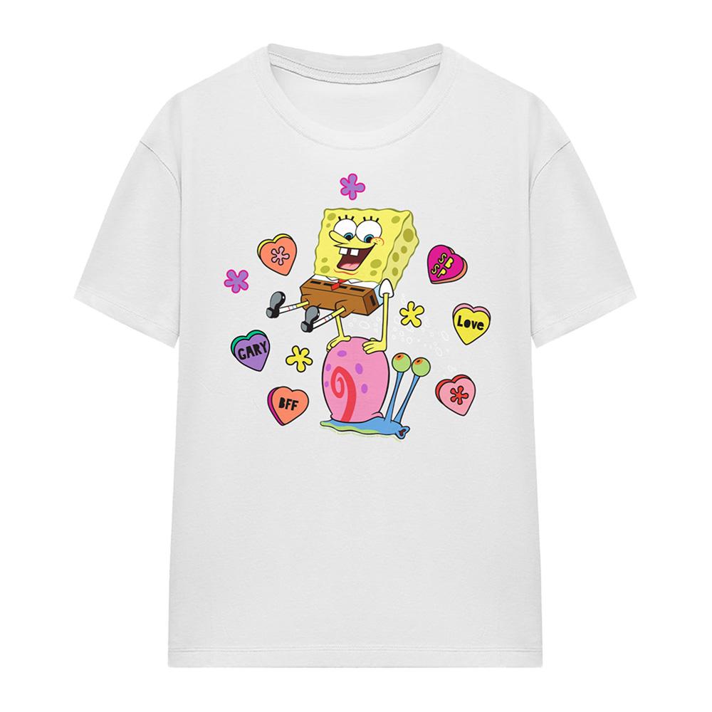 White - Front - Paw Patrol Womens-Ladies Valentine´S Candy Hearts Gary T-Shirt
