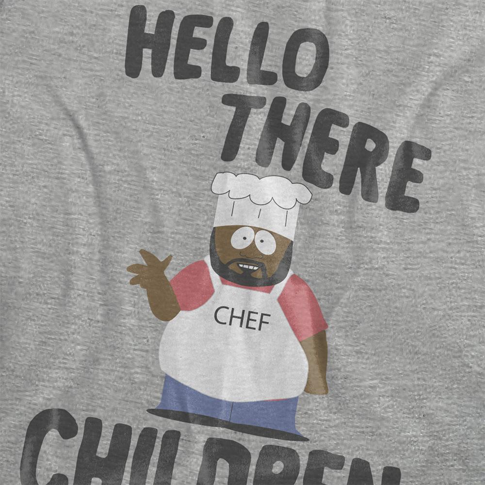 Athletic Heather - Side - South Park Womens-Ladies Hello There Children Chef T-Shirt