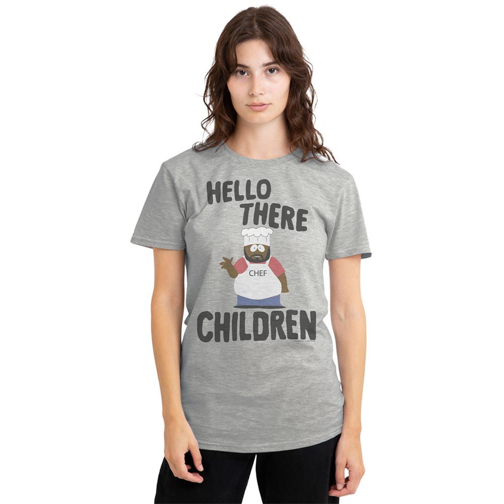 Athletic Heather - Lifestyle - South Park Womens-Ladies Hello There Children Chef T-Shirt