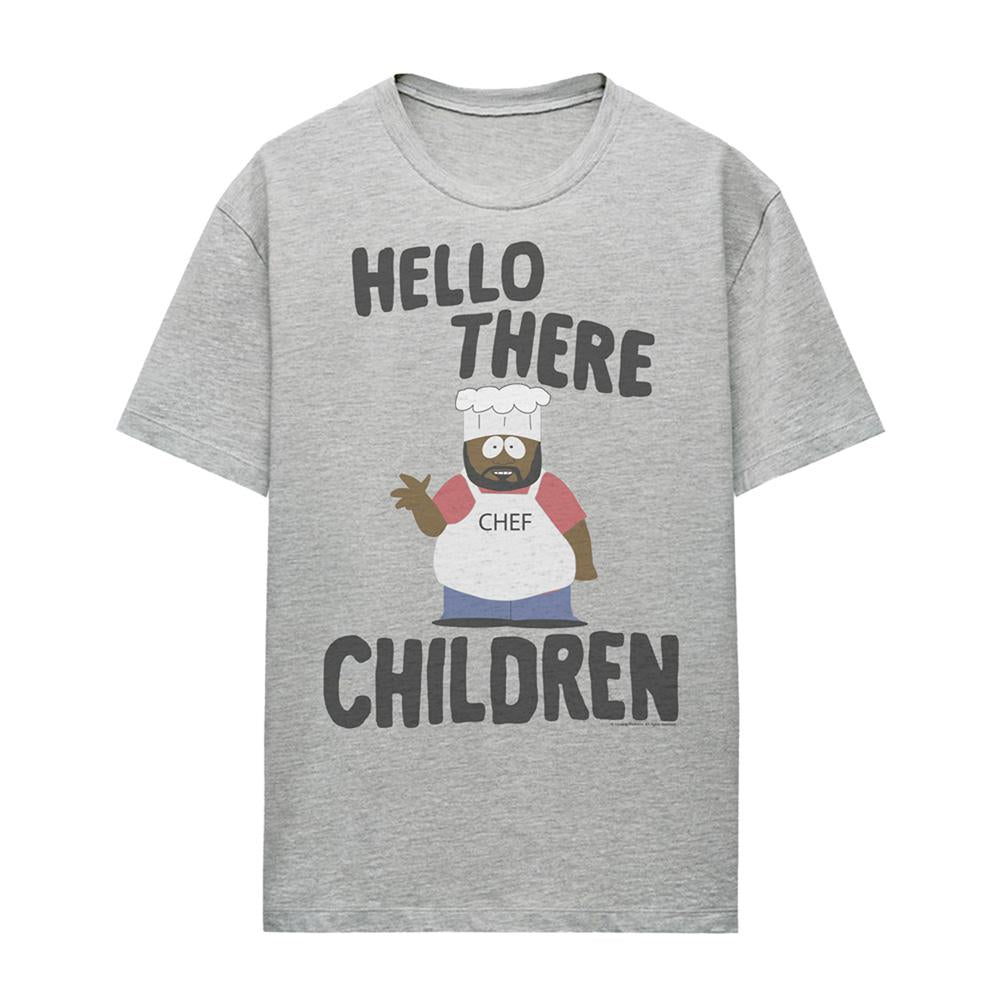 Athletic Heather - Front - South Park Womens-Ladies Hello There Children Chef T-Shirt