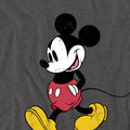 Charcoal - Back - Disney Mens Classic Walk Mickey Mouse Heather T-Shirt