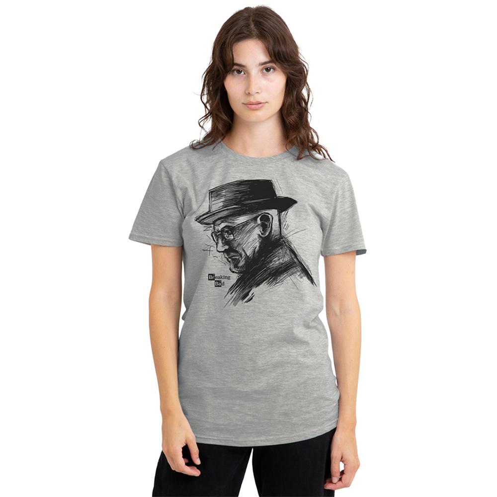 Athletic Heather - Lifestyle - Breaking Bad Womens-Ladies Heisenberg Sketch T-Shirt