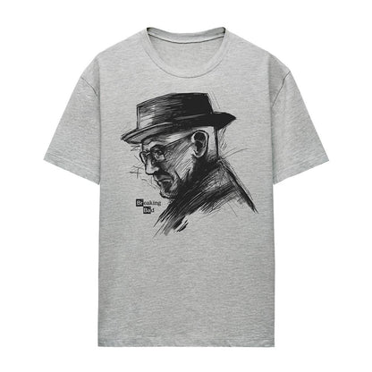 Athletic Heather - Front - Breaking Bad Womens-Ladies Heisenberg Sketch T-Shirt