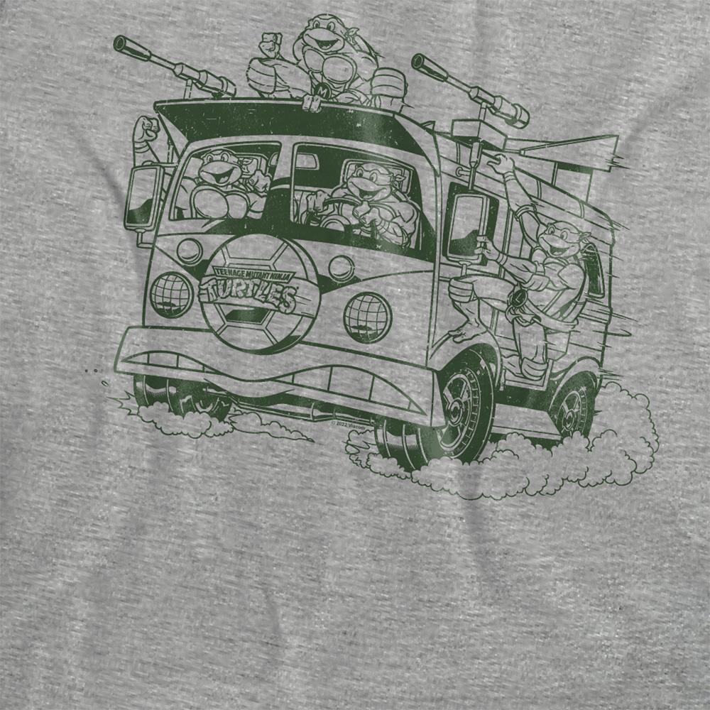 Athletic Heather - Side - Teenage Mutant Ninja Turtles Womens-Ladies Radical Wagon T-Shirt