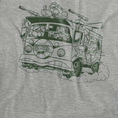 Athletic Heather - Side - Teenage Mutant Ninja Turtles Womens-Ladies Radical Wagon T-Shirt