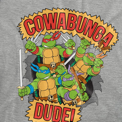 Athletic - Side - Teenage Mutant Ninja Turtles Womens-Ladies Cowabunga Dude T-Shirt
