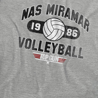 Athletic Heather - Side - Top Gun Womens-Ladies Nas Miramar Volleyball T-Shirt
