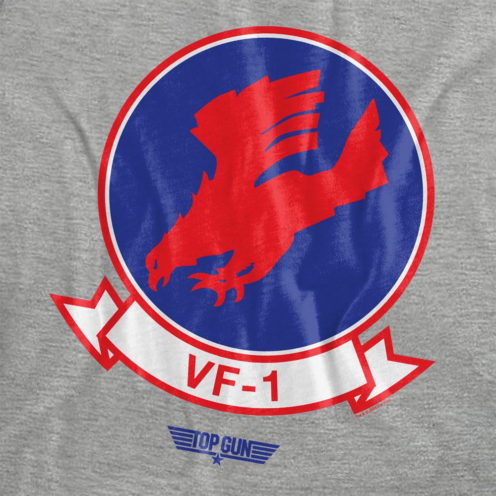 Athletic Heather - Side - Top Gun Womens-Ladies VF1 Logo T-Shirt