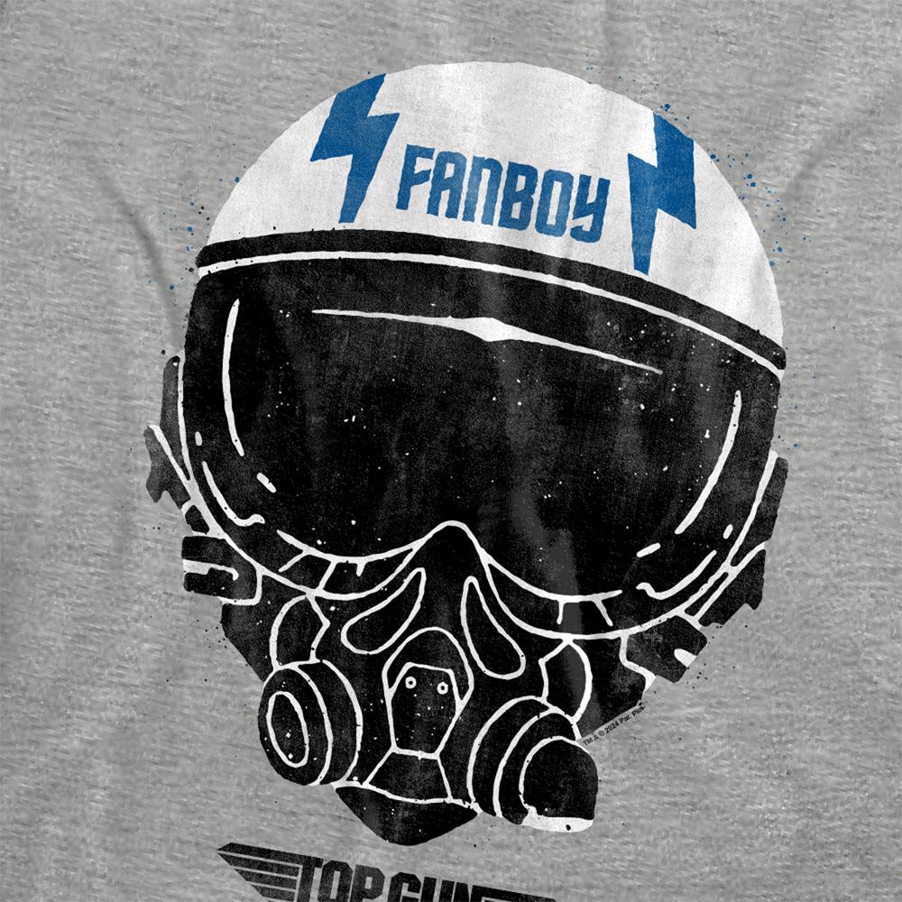 Athletic Heather - Side - Top Gun Womens-Ladies Fanboy Helmet T-Shirt