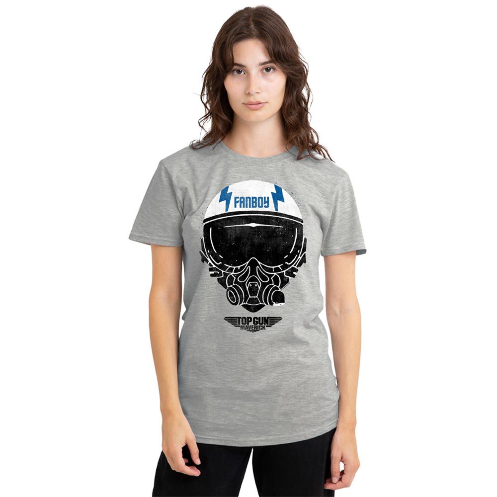 Athletic Heather - Lifestyle - Top Gun Womens-Ladies Fanboy Helmet T-Shirt