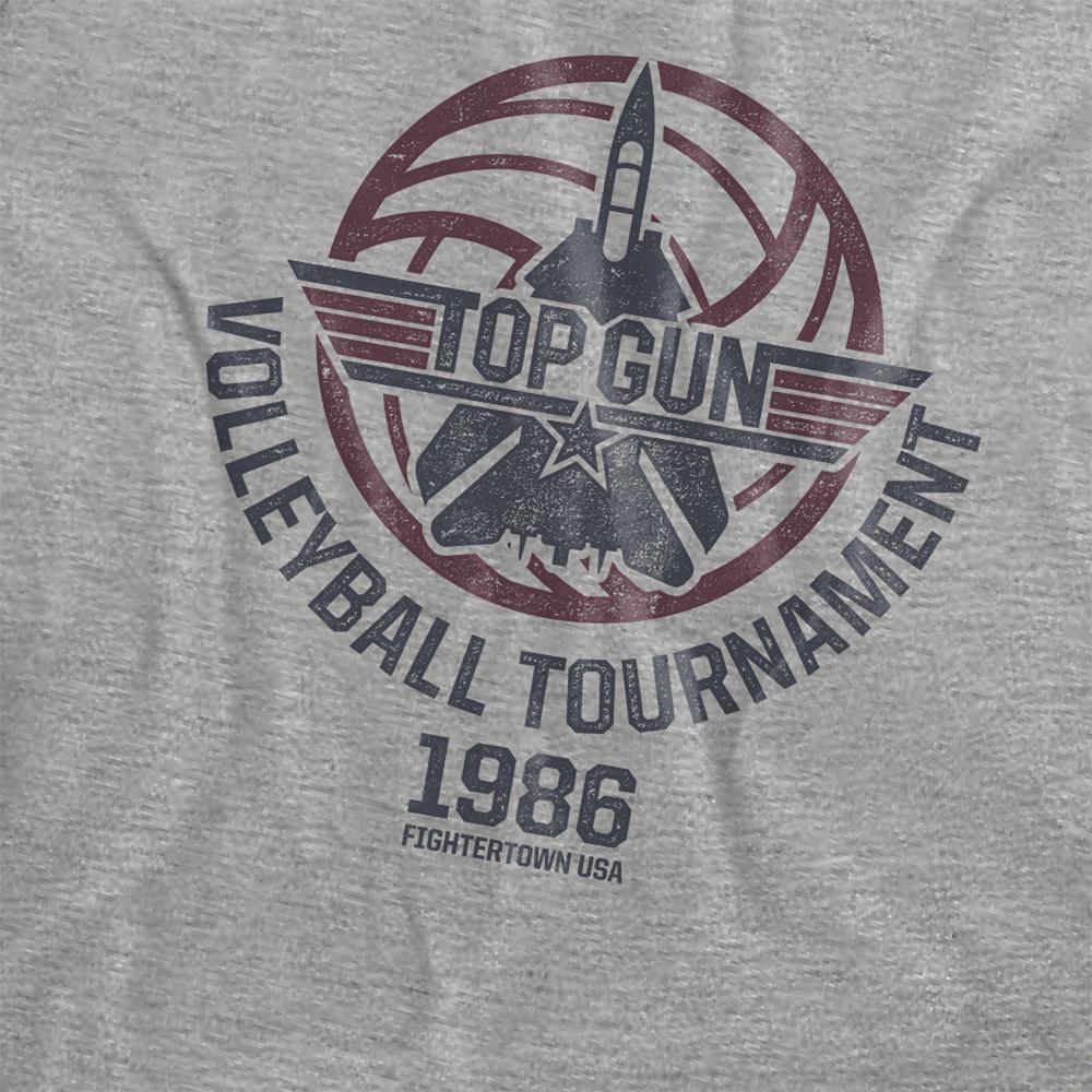Athletic Heather - Side - Top Gun Womens-Ladies Volleyball Tournament 1986 T-Shirt