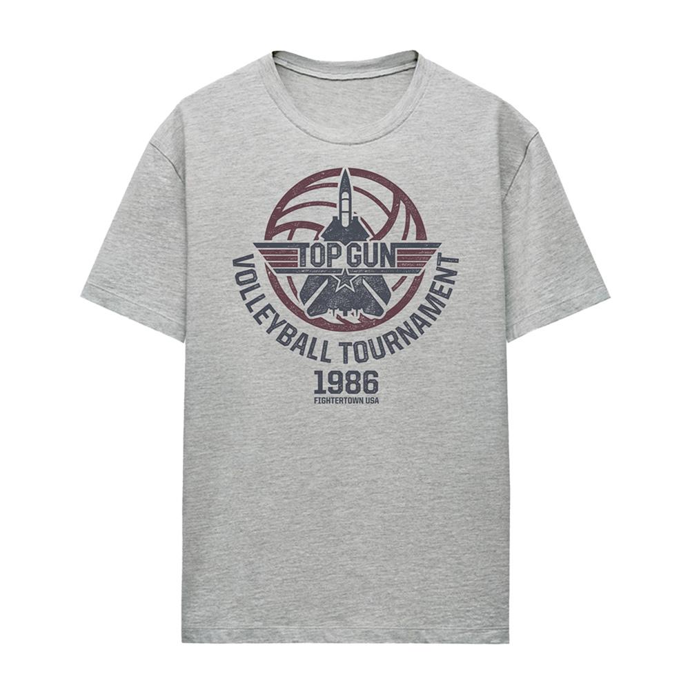 Athletic Heather - Front - Top Gun Womens-Ladies Volleyball Tournament 1986 T-Shirt