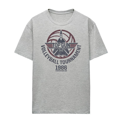 Athletic Heather - Front - Top Gun Womens-Ladies Volleyball Tournament 1986 T-Shirt