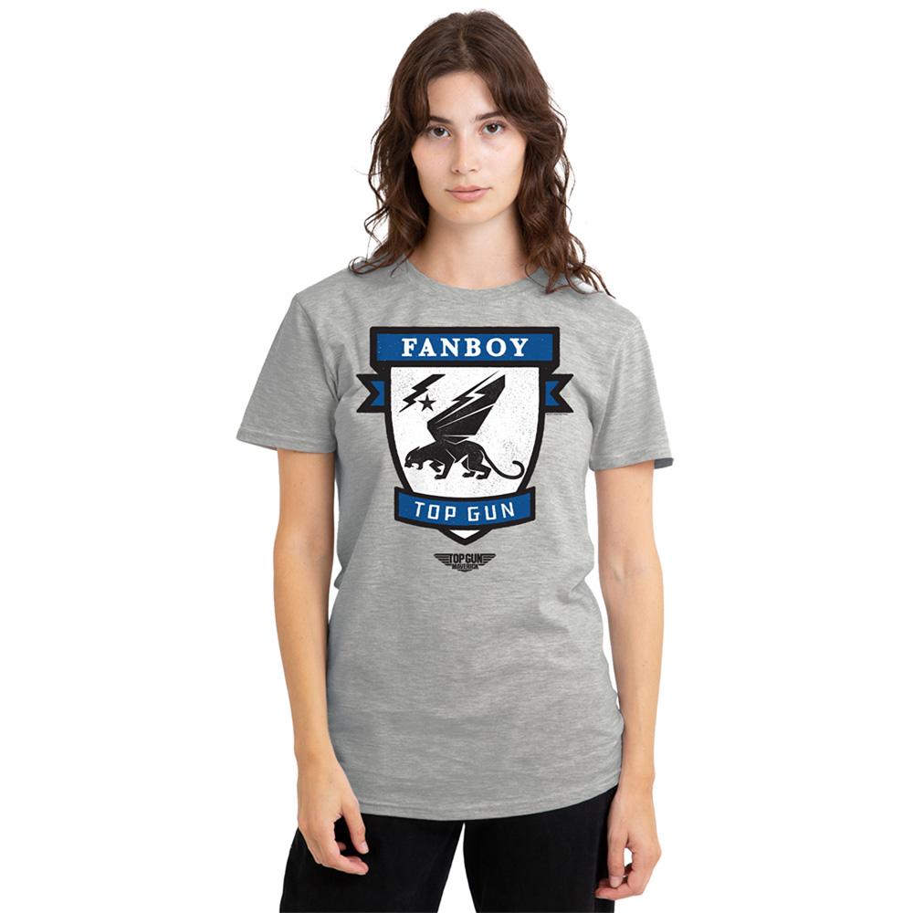 Athletic Heather - Lifestyle - Top Gun Womens-Ladies Fanboy Logo T-Shirt