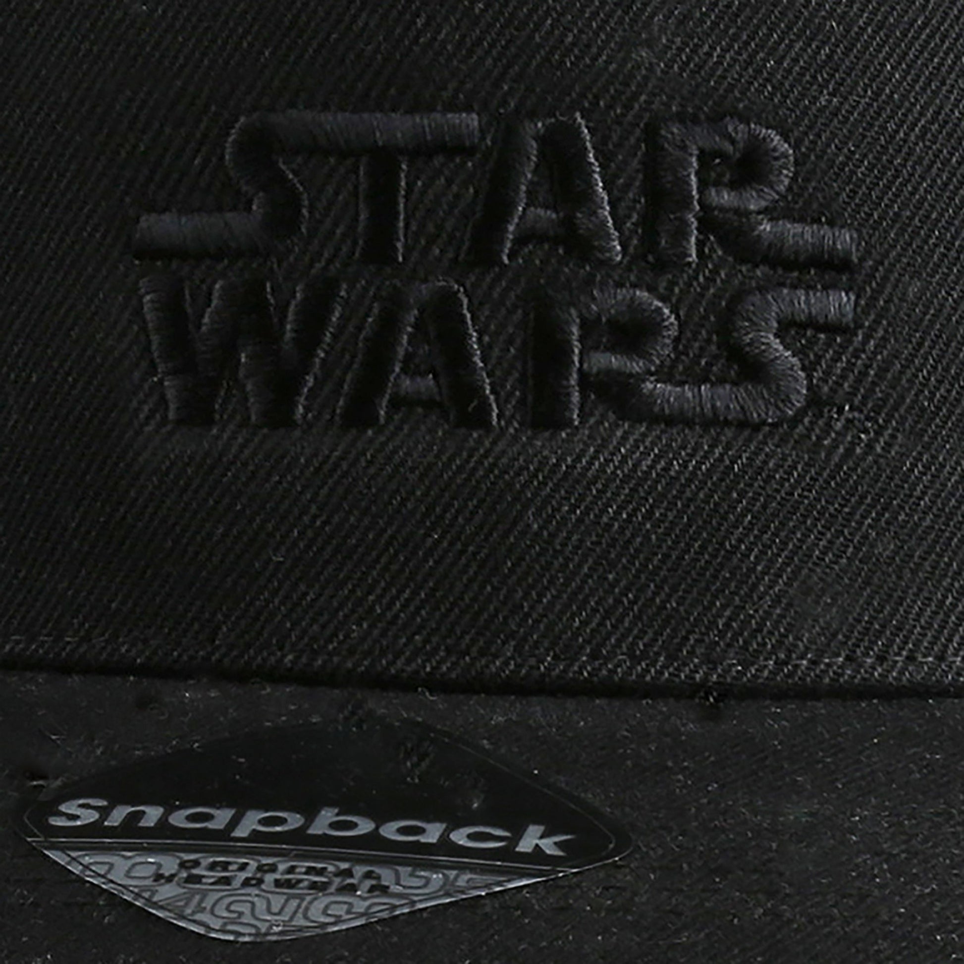 Black - Back - Star Wars Mens 3D Logo Flat Peak Cap